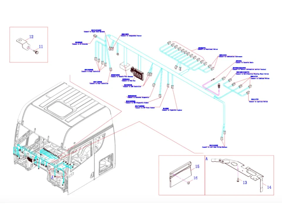 Приборная панель для проволочных жгутов в сборе-2