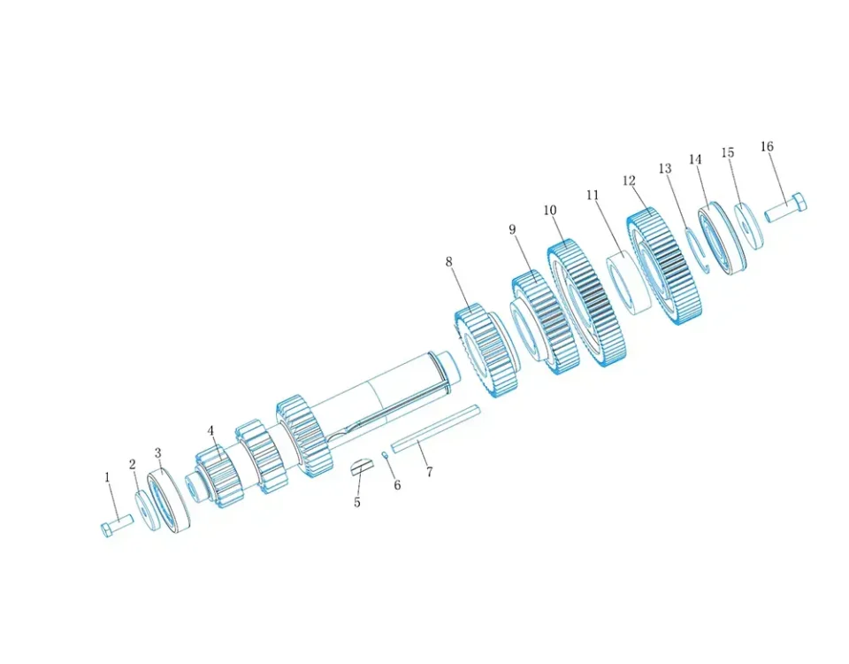 Caja principal Conjunto de eje intermedio inferior izquierdo FAW J7