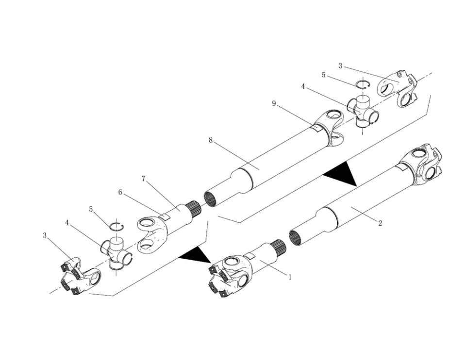 رمح محرك المحور الأوسط FAW J7