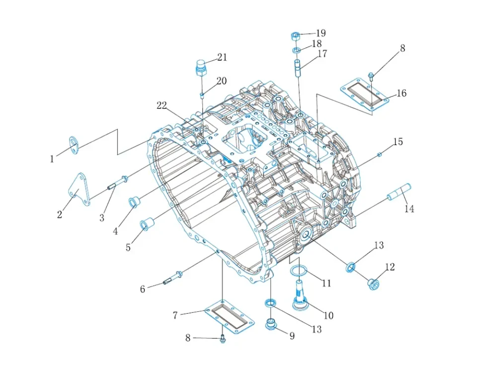Conjunto de concha de la concha central FAW J7