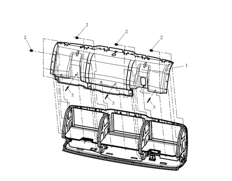 Overhead box assembly (six) FAW J7