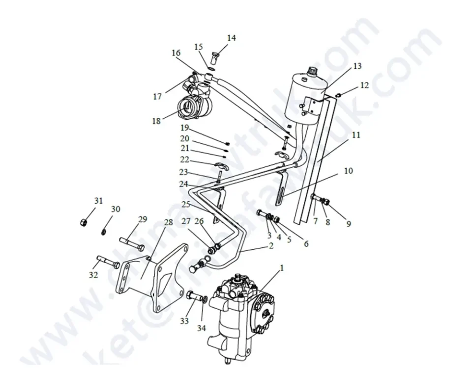 Línea de dirección asistida 1086 FAW JH6