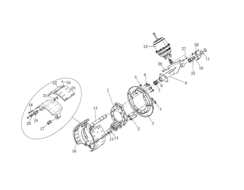 الفرامل المحور الخلفي (ذراع تعديل الذات, عضلات المعدة) فاو J7