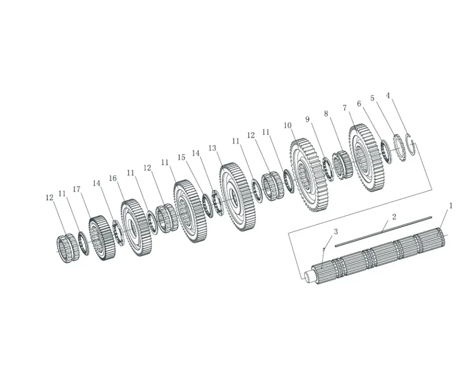 Componentes del segundo eje FAW J7