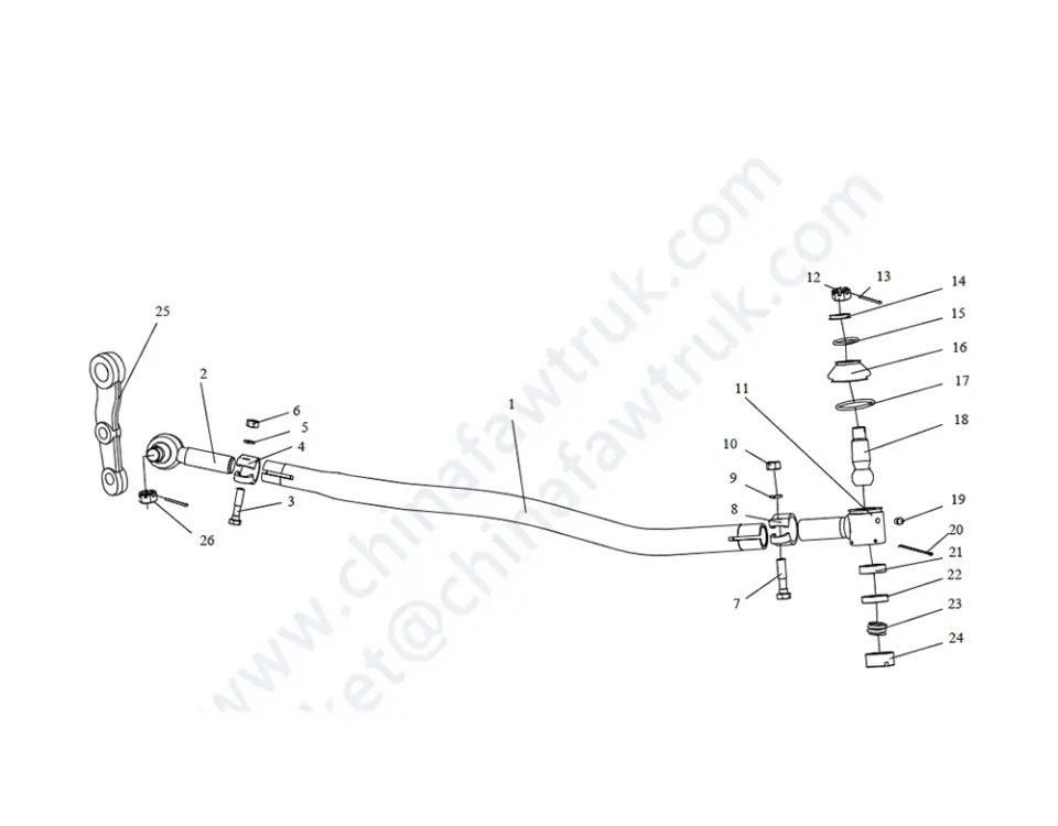 قضيب التوجيه الزائد FAW JH6