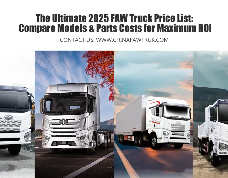 Конечный 2025 Ценовой лист Faw Truck