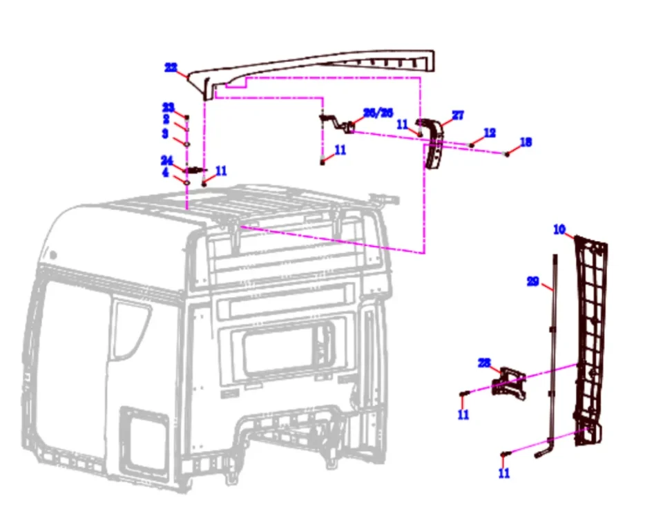 Верхняя крышка воздушного дефлектора модуль2