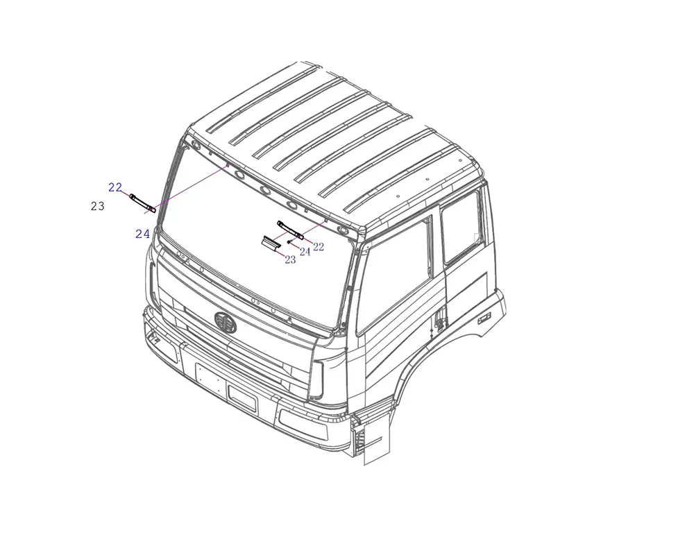 Módulo de acabamento interno da tampa superior