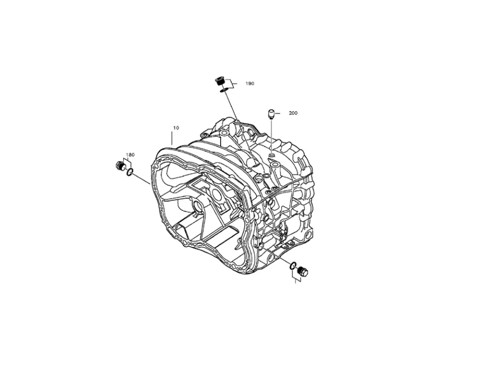 Transmisión con ensamblaje de retardador- Carcasa de la caja de cambios