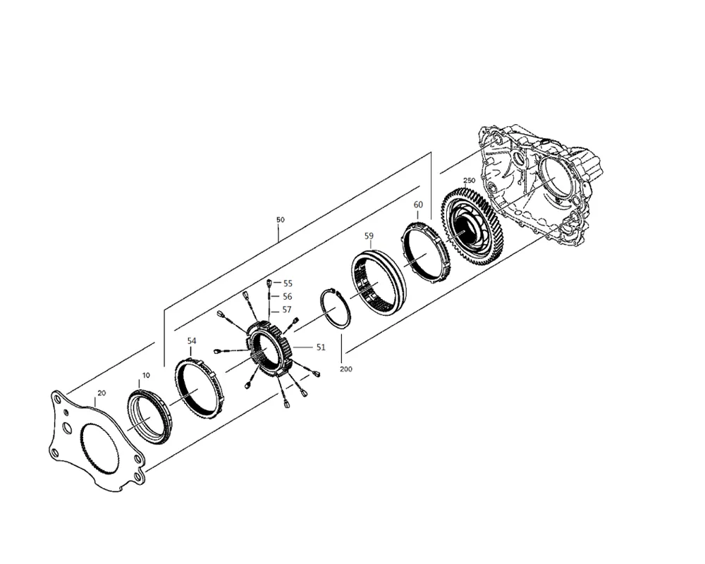 Transmission With Retarder Assembly -SYNCHRONIZER
