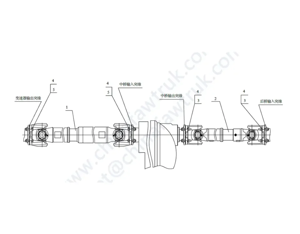رسم تخطيطي لجهاز عمود ناقل الحركة 1086 فاو JH6