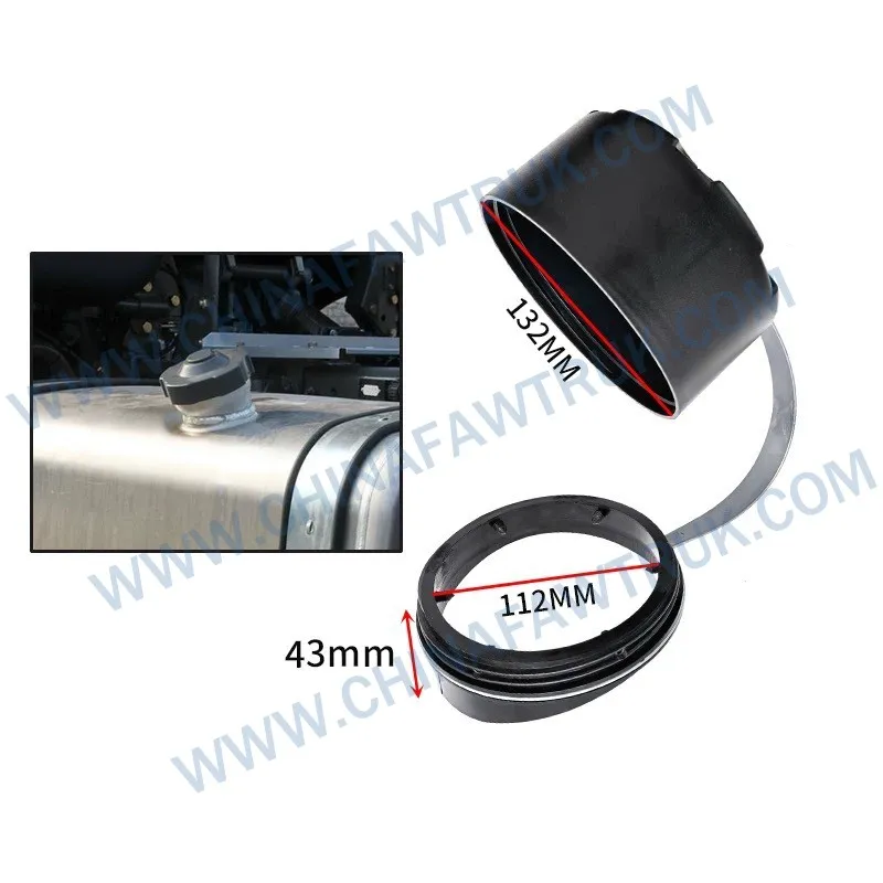 Cubierta de combustible de camión cubierta de polvo2