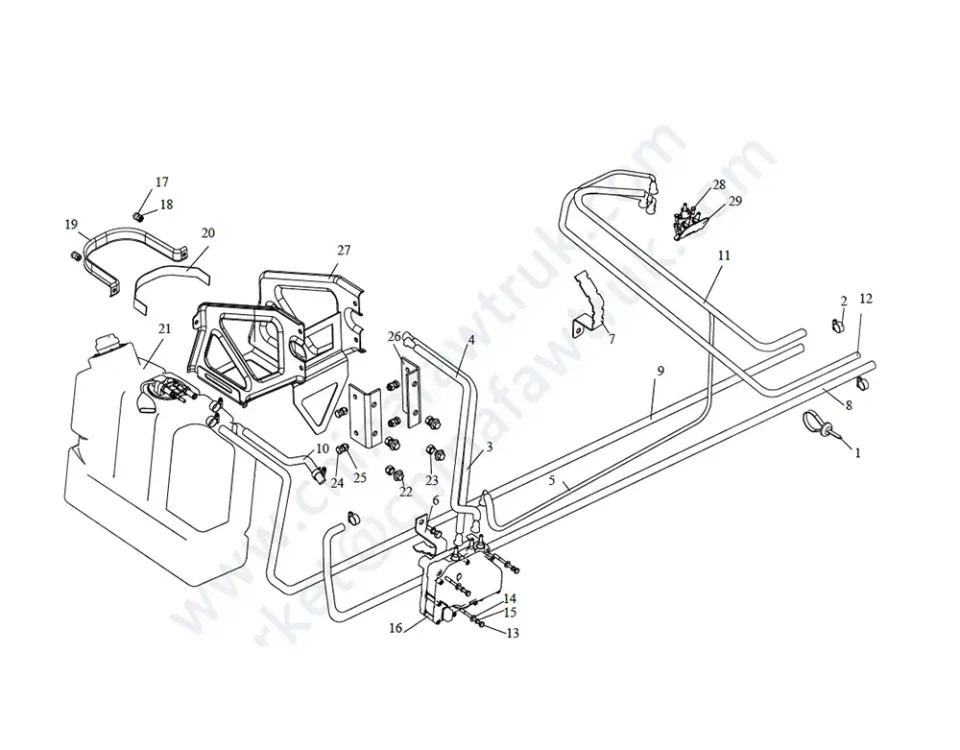 Réservoir d'urée et pipeline d'urée 1086 FAWJH6