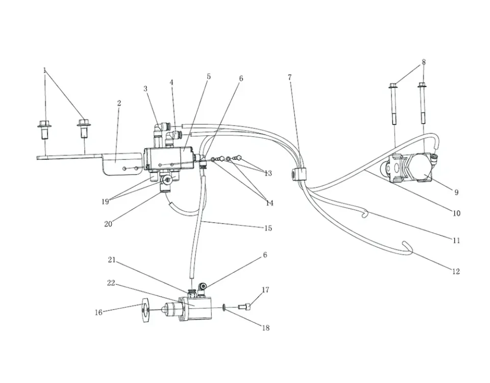 الصمامات, خراطيم وتجهيزات التجميعات FAW J7