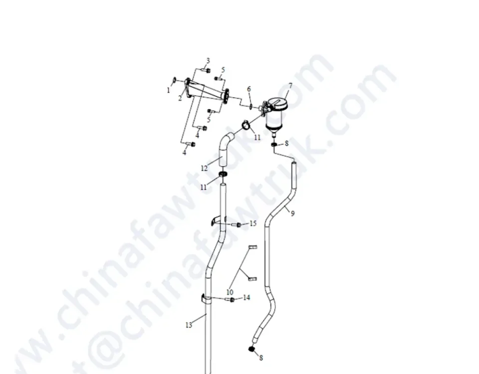 Вентиляция коробки коленчатого вала FAW J5