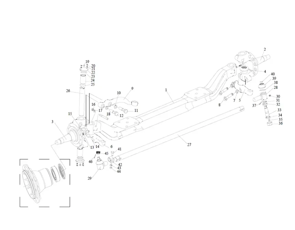 المحور الأمامي الثاني FAW J6