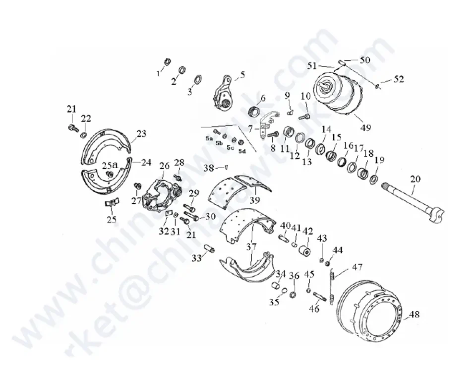 الجسر الخلفي (جزء الفرامل) فاو J5