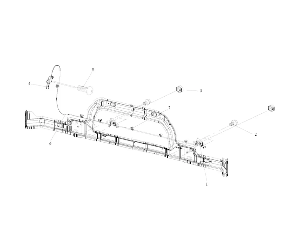 قفل اللوحة الأمامية ورافعة الفتح FAW J6