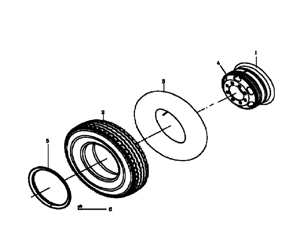 عجلة FAW J5 والإطارات