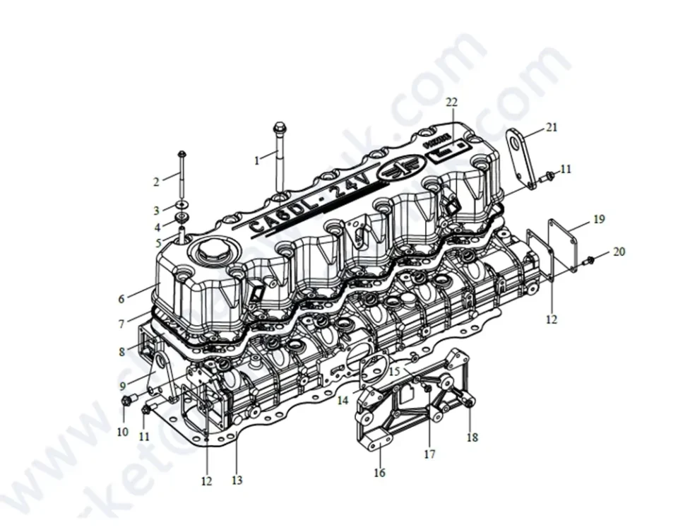 Компонент блока головки цилиндров FAW J5