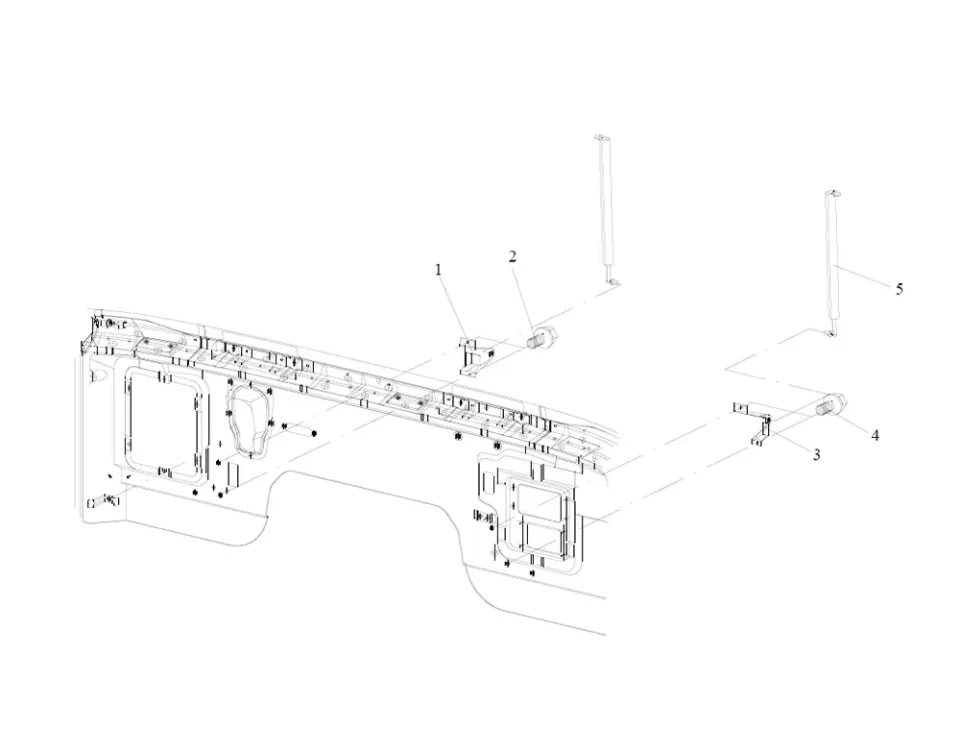 Spring pneumática e suportes FAW J6