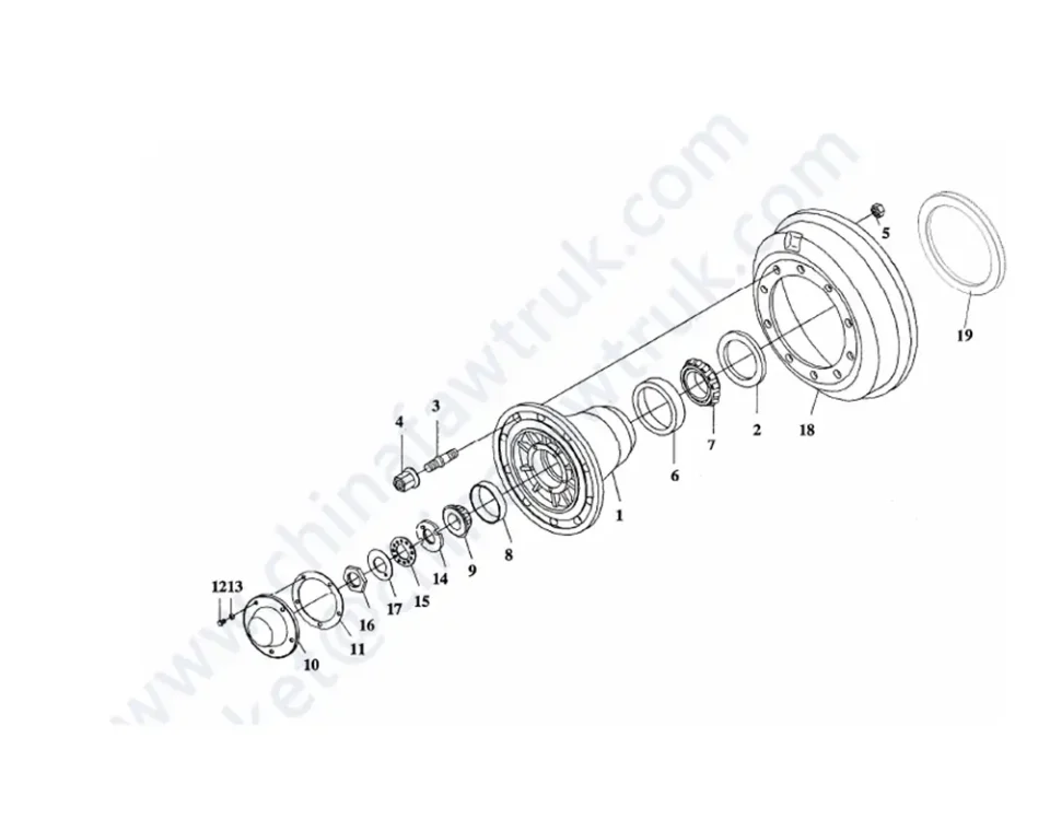 محاور العجلات الأمامية وأسطوانات الفرامل FAW J5
