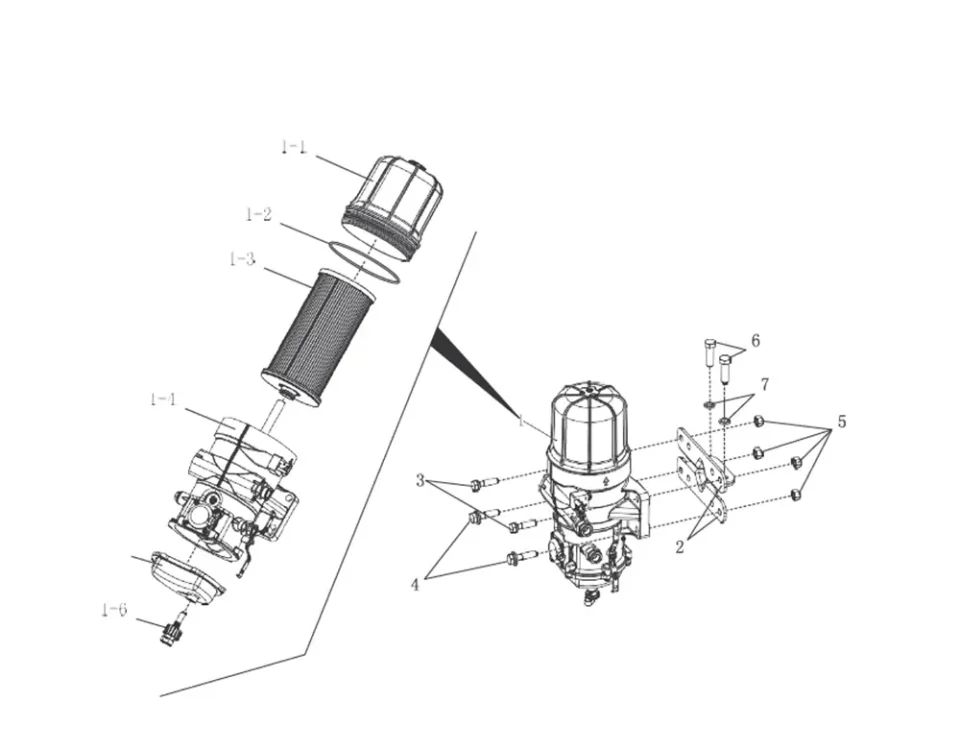 سحق مرشح FAW J6 تنظيف الوقود