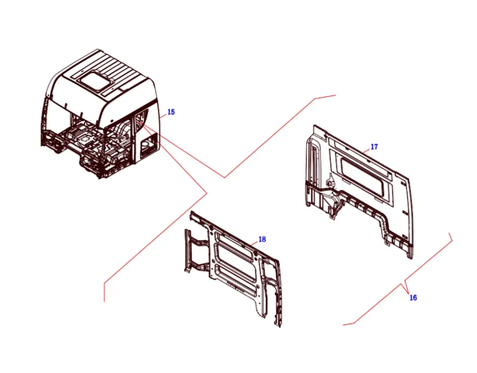 Кабина в сборе, окрашенная, Не оборудован2